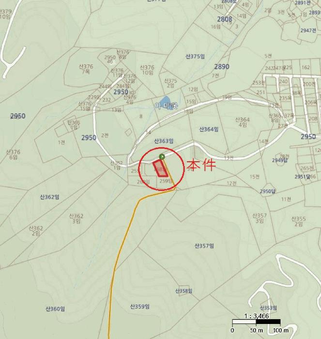 경상북도 경주시 산내면 대현리 2950-258 임야 경매 사진 4