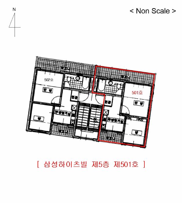 경기도 부천시 원미구 심곡동 149-1 삼성하이츠빌 5층501호 다세대(빌라) 경매 사진 7