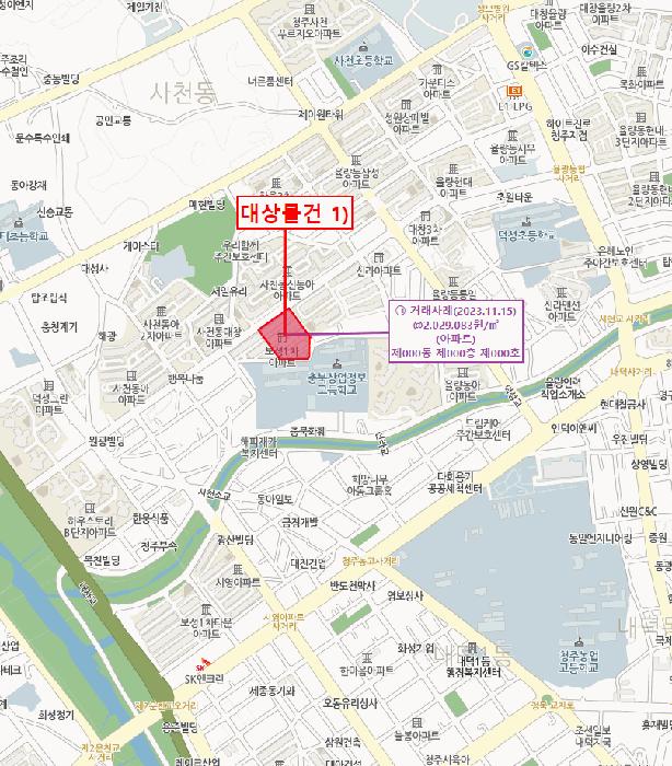 충청북도 청주시 청원구 사천동 231-4 보성아파트 5동 1층102호 아파트 경매 사진 7