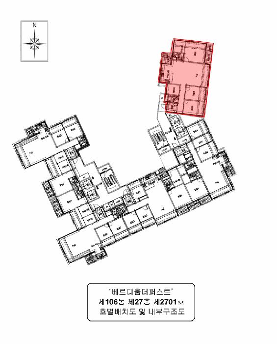 인천광역시 연수구 송도동 192-8 베르디움더퍼스트 106동 27층2701호 아파트 경매 사진 9