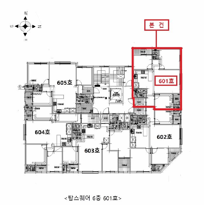 인천광역시 미추홀구 주안동 268-1 탑스퀘어 6층601호 오피스텔 경매 사진 9