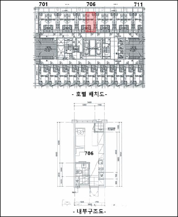 강원특별자치도 원주시 반곡동 1897-4 코아루시티 7층706호 오피스텔 경매 사진 7
