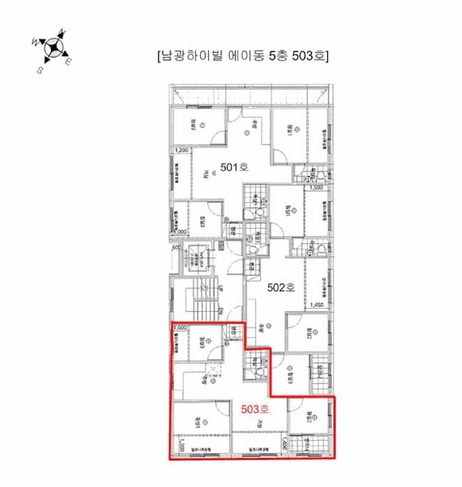 서울특별시 강북구 미아동 316-3 남광하이빌 에이동 5층503호 다세대(빌라) 경매 사진 9