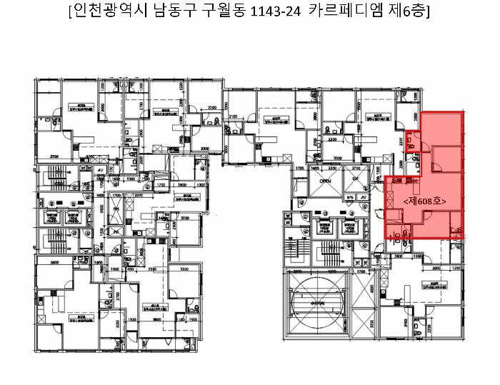 인천광역시 남동구 구월동 1143-24 카르페디엠 6층608호 오피스텔 경매 사진 9