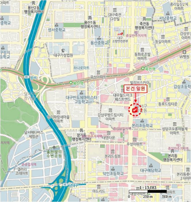 대구광역시 달서구 감삼동 280-2 죽전역인터불고라비다 101(오피스텔,상가)동 1층105호구) 대구광역시 달서구 감삼동 280-2 근린상가 경매 사진 9