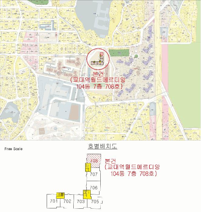 대구광역시 남구 이천동 452 교대역월드메르디앙 104동 7층708호 아파트 경매 사진 8