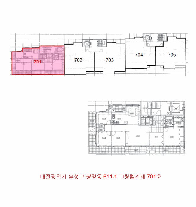 대전광역시 유성구 봉명동 611-1 그랑펠리체 7층701호 아파트 경매 사진 14