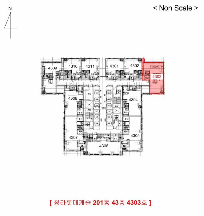 인천광역시 서구 청라동 159-1 청라롯데캐슬 201동 43층4303호 오피스텔 경매 사진 10
