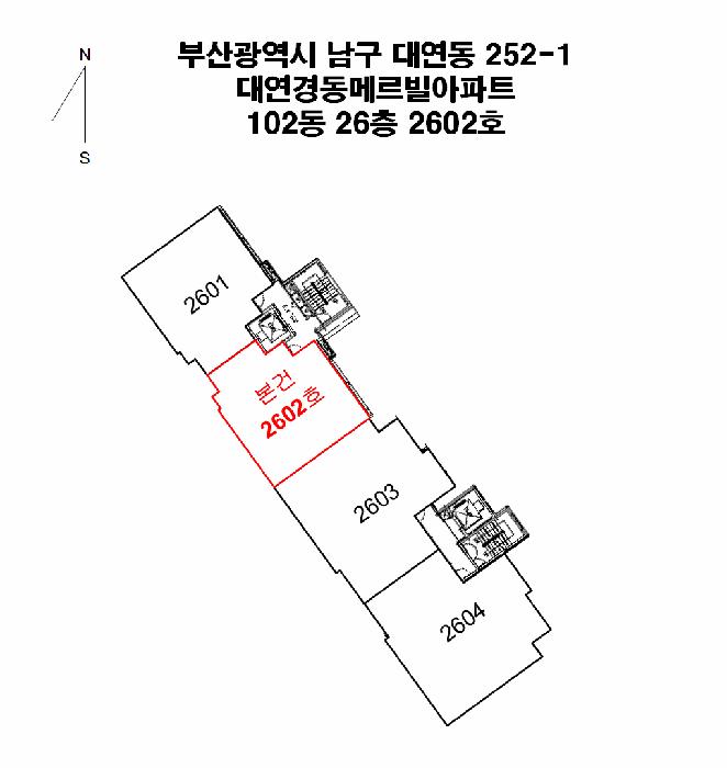 부산광역시 남구 대연동 252-1 대연경동메르빌아파트 102동 26층2602호 아파트 경매 사진 8
