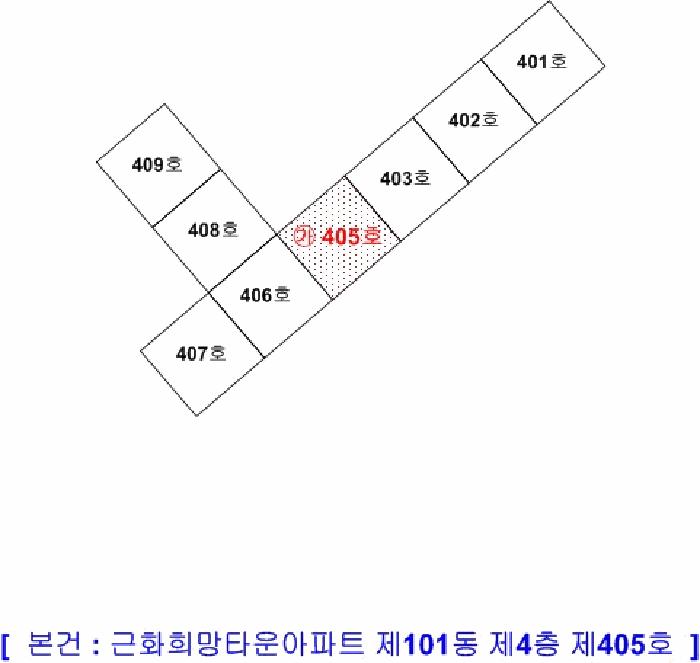 전라남도 목포시 대양동 75-1 근화희망타운아파트 101동 4층 405호 아파트 경매 사진 6