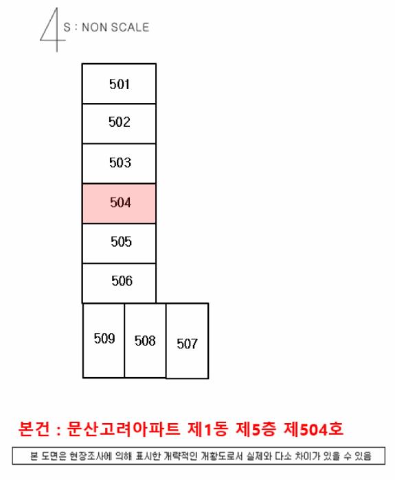 경상남도 진주시 문산읍 삼곡리 1350-4 문산고려아파트 1동 5층504호 아파트 경매 사진 8