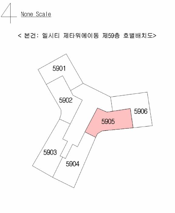 부산광역시 해운대구 중동 1829 엘시티 타워에이동 59층5905호 아파트 경매 사진 8