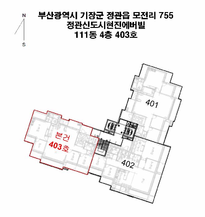 부산광역시 기장군 정관읍 모전리 755 정관신도시현진에버빌 111동 4층403호 아파트 경매 사진 11