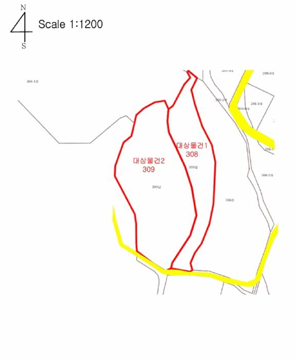 충청북도 괴산군 청천면 이평리 308 답 경매 사진 9
