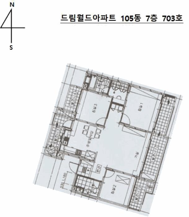 대전광역시 유성구 장대동 344 드림월드아파트 105동 7층703호 아파트 경매 사진 10