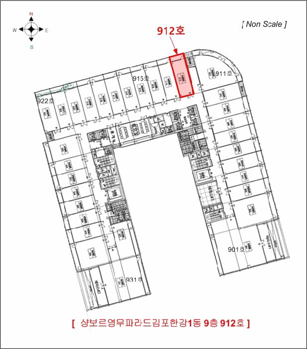 경기도 김포시 구래동 6871-60 샹보르영무파라드김포한강1동 9층912호 아파트형공장 경매 사진 10