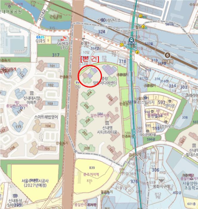 서울특별시 중랑구 망우동 584 신내역프라디움더테라스오피스텔 203동 제11층 제1101호 오피스텔 경매 사진 12
