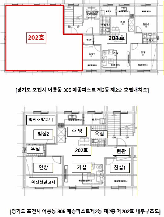 경기도 포천시 어룡동 305 메종퍼스트 2동 2층202호 다세대(빌라) 경매 사진 12