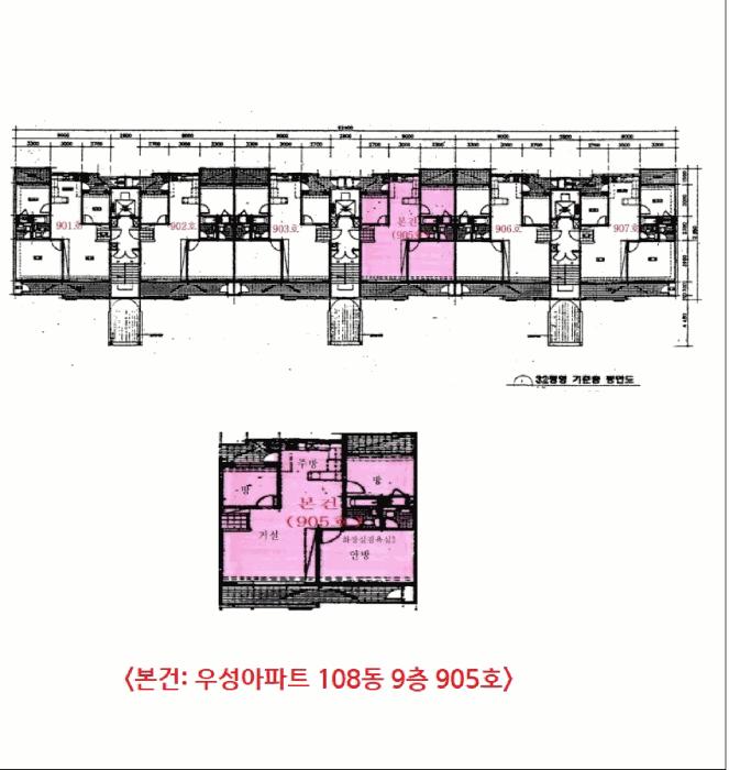 충청남도 천안시 서북구 두정동 1864 우성아파트 108동 9층905호 아파트 경매 사진 8