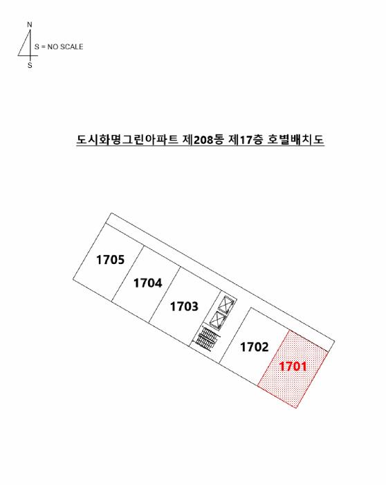 부산광역시 북구 화명동 295 도시화명그린아파트 208동 17층1701호 아파트 경매 사진 9