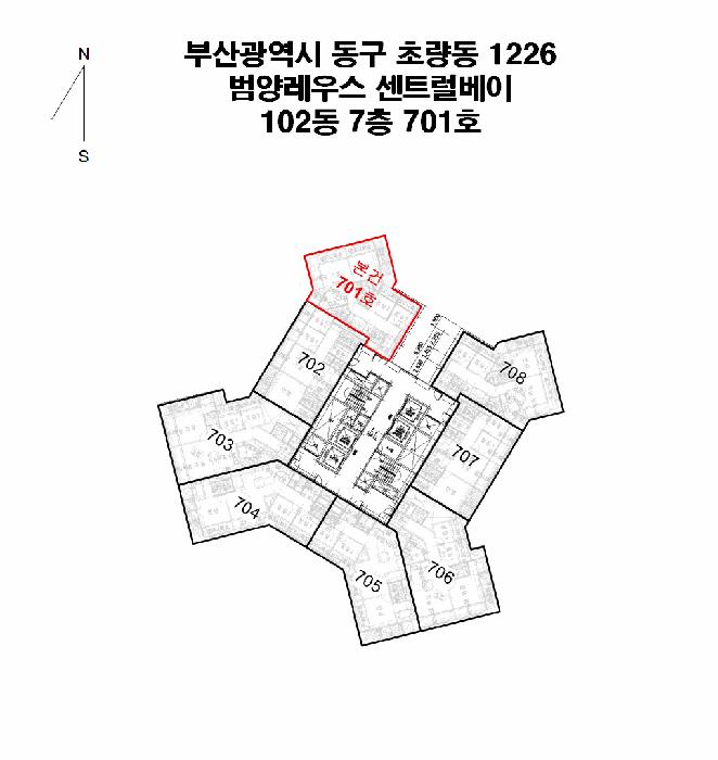 부산광역시 동구 초량동 1226 범양레우스 센트럴베이 102동 7층701호 아파트 경매 사진 12