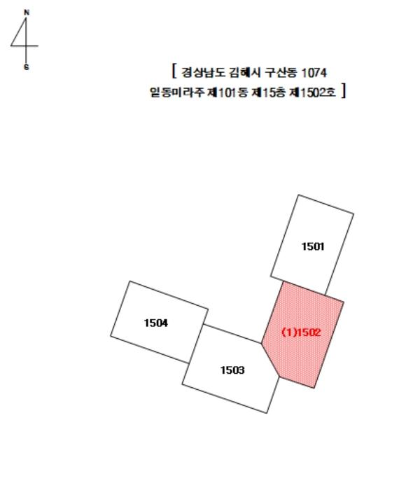 경상남도 김해시 김해대로1902번길 30, 101동 15층1502호 (구산동,일동미라주)구) 경상남도 김해시 구산동 1074 아파트 경매 사진 5