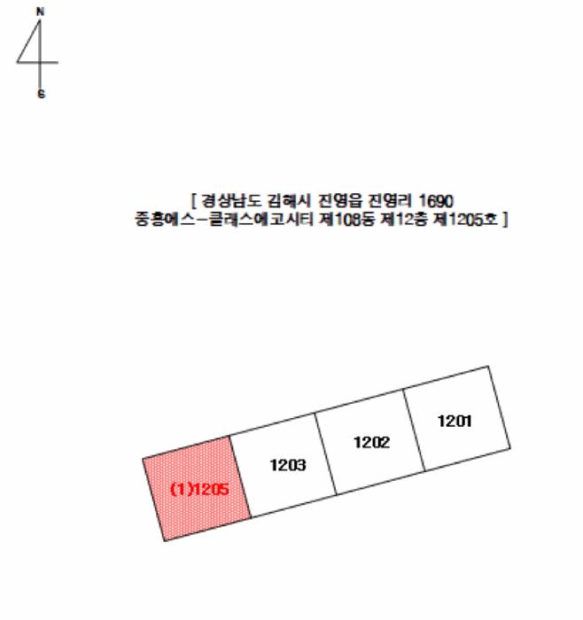 경상남도 김해시 진영읍 진영리 1690 중흥에스-클래스에코시티 108동 12층1205호 아파트 경매 사진 5