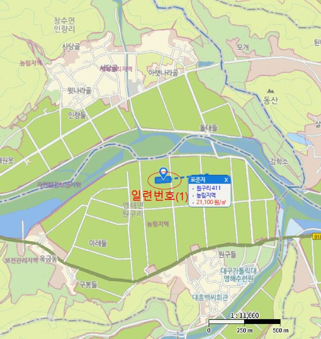 경상북도 영덕군 영해면 원구리 411 답 경매 사진 4