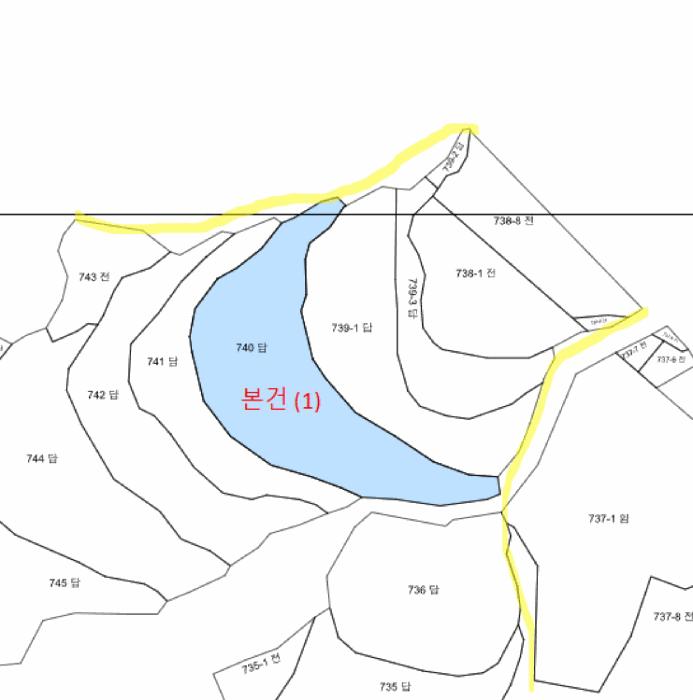 경상북도 김천시 대항면 덕전리 740 답 경매 사진 14