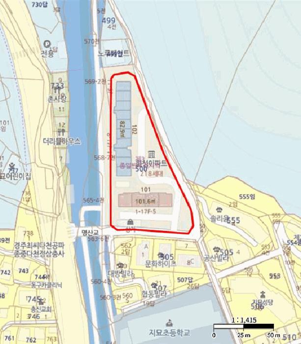 대구광역시 동구 지묘동 500 지묘화성명산타운 102동 1층101호 아파트 경매 사진 10