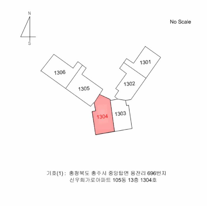 충청북도 충주시 중앙탑면 용전리 696 신우희가로아파트 105동 13층1304호 아파트 경매 사진 7