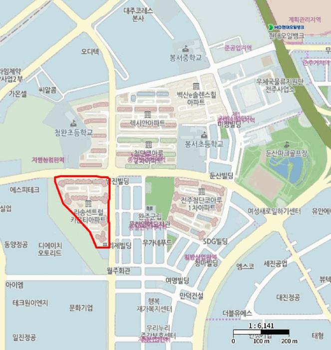 전북특별자치도 완주군 봉동읍 둔산리 871-1 라송 센트럴카운티 102동 2층206호 아파트 경매 사진 9