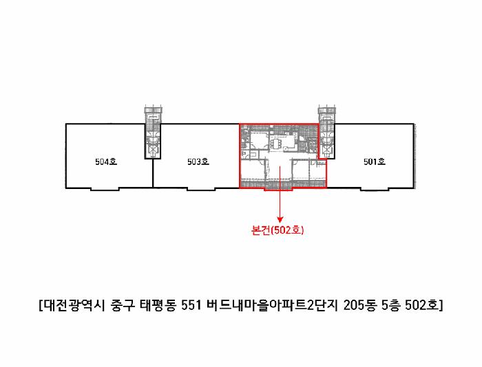 대전광역시 중구 태평동 551 버드내마을아파트2단지 205동 5층502호 아파트 경매 사진 12