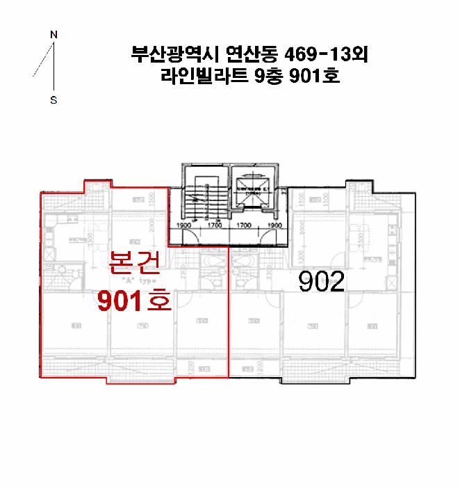 부산광역시 연제구 연산동 469-13 라인빌라트 9층901호 아파트 경매 사진 9