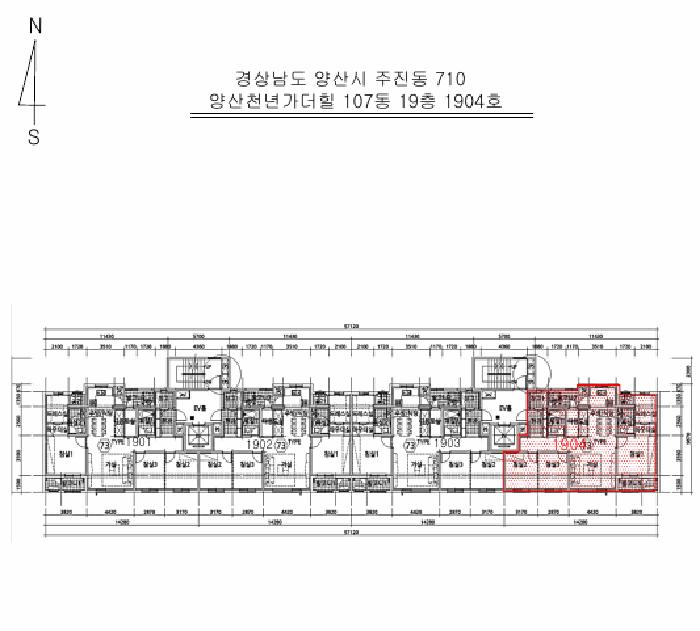 경상남도 양산시 주진동 710 양산천년가더힐 107동 19층1904호 아파트 경매 사진 9