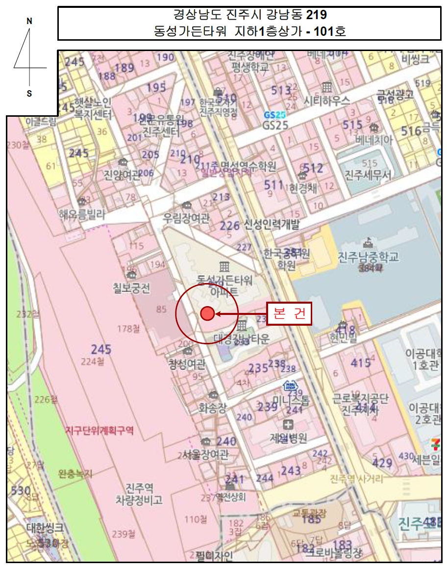 경남 진주시 강남동 219, 101,102,103,상가동 지하1층상가-101호 (강남동,동성가든타워) 근린상가 경매 사진 21
