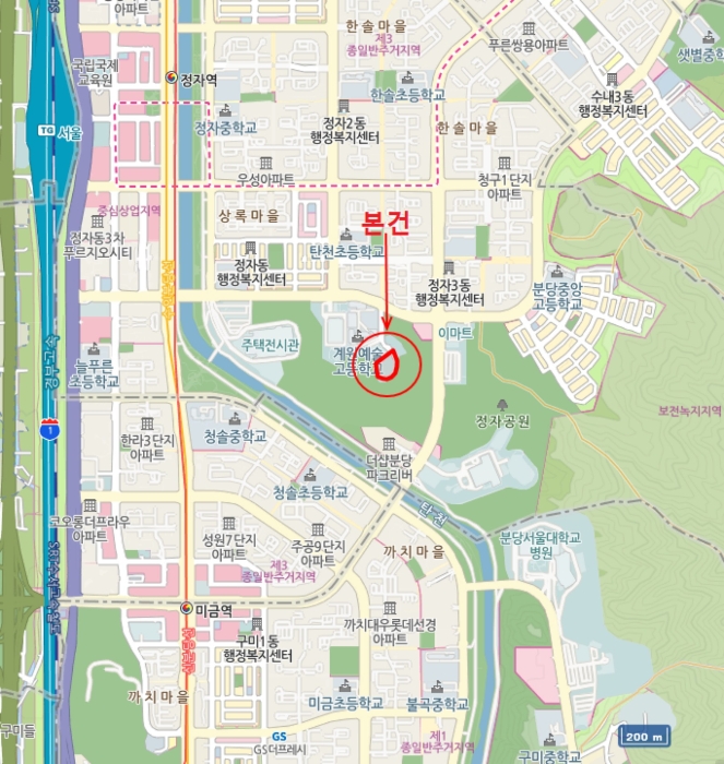 경기 성남시 분당구 정자동 209, 1층에이123호 (정자동,정원속궁전) 노유자시설 경매 사진 14