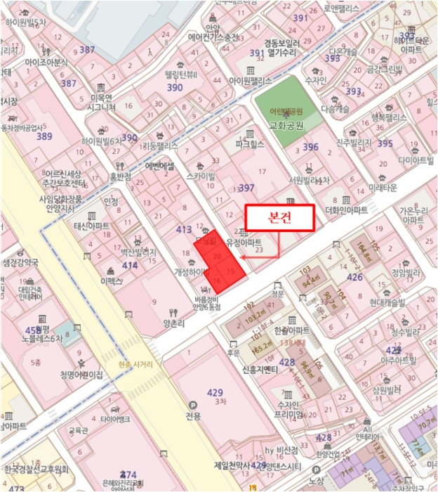 경기 안양시 만안구 안양동 413-14, 9층904호 (안양동,이호드림파크빌) 외 3필지 오피스텔(주거) 경매 사진 13