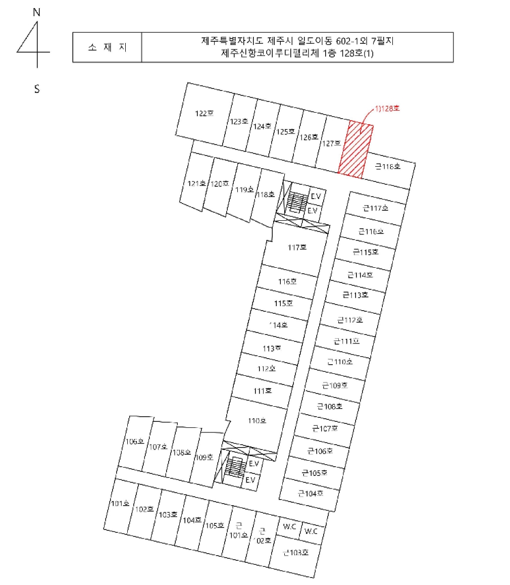 제주특별자치도 제주시 일도이동 602-1, 1층 128호 (일도이동,제주신항코아루디펠리체) 외 7필지 오피스텔(주거) 경매 사진 9