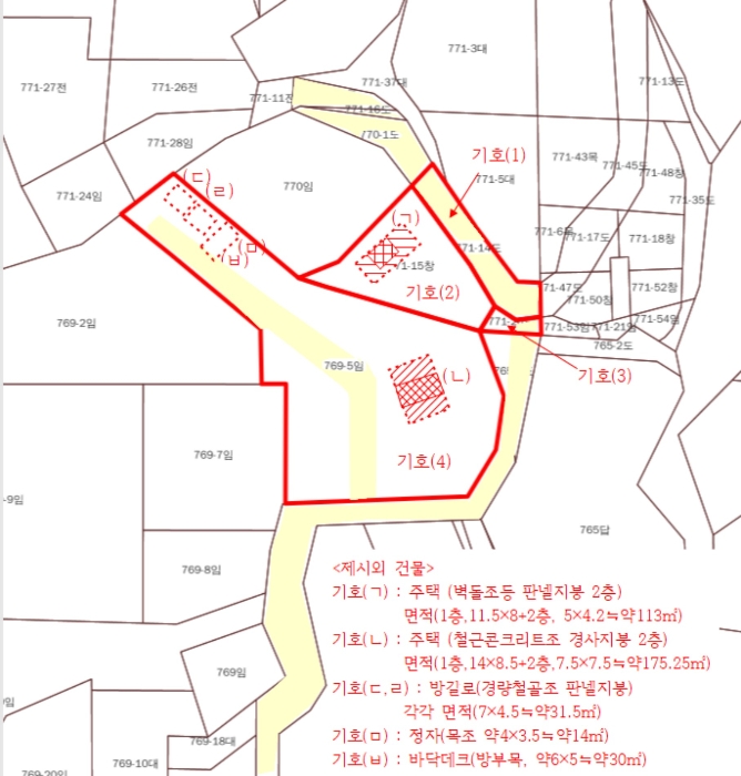 경기도 양평군 강하면 동오리 771-14 외 2필지 도로 경매 사진 17