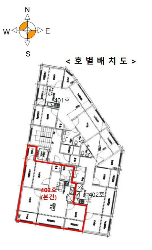 경기 수원시 권선구 입북동 300, 에이동 4층403호 (입북동,편백나무 타운하우스) 외 1필지 도시형생활주택 경매 사진 12