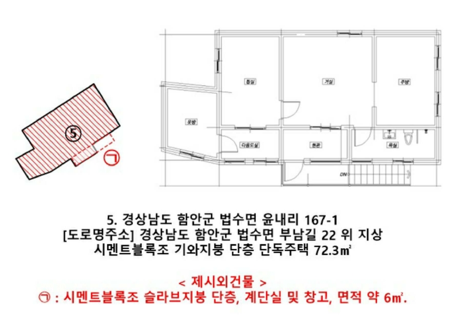 경상남도 함안군 법수면 윤내리 167-1 외 3필지 단독주택 경매 사진 6