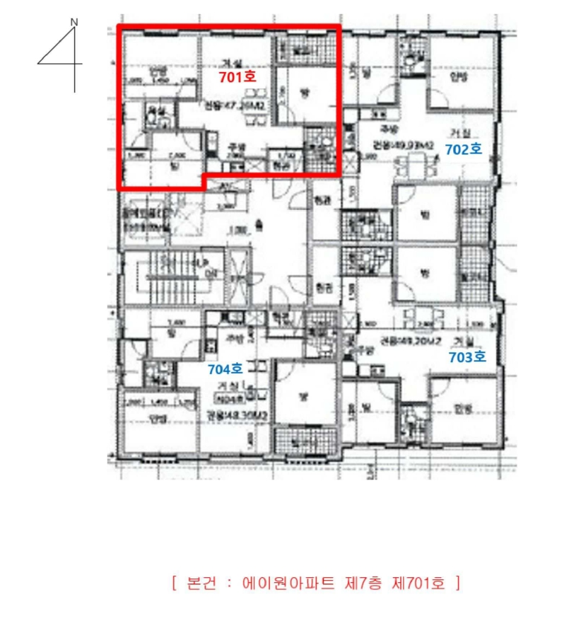 경기 김포시 하성면 마곡리 611-6, 7층701호 (에이원아파트) 아파트 경매 사진 10