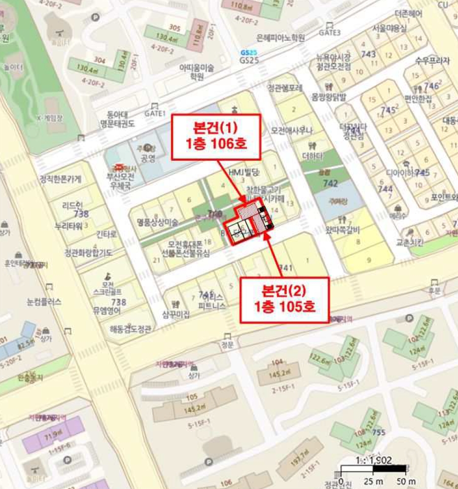 부산 기장군 정관읍 모전리 740-15, 1층106호 (모전리케이스퀘어) 외 1필지 근린상가 경매 사진 8