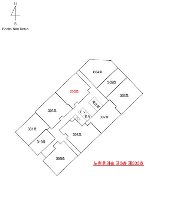 제주특별자치도 제주시 노형동 2574-2, 3층303호 (노형동,노형휴캐슬) 외 1필지 오피스텔(주거) 경매 사진 7