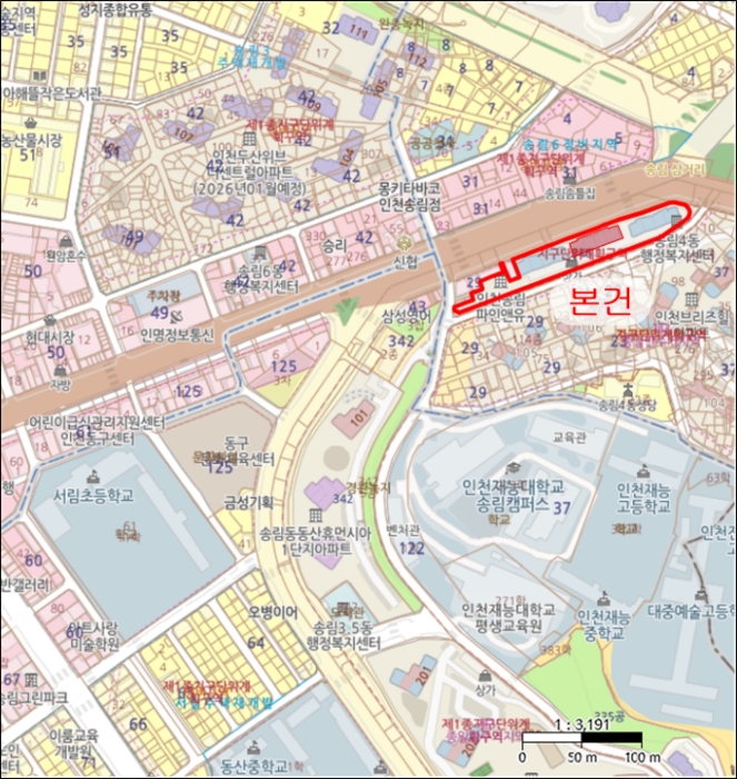 인천 동구 송림동 346, 102동 3층301호 (송림동,송림파인앤유주상복합아파트) 아파트 경매 사진 9
