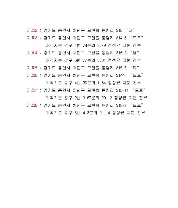 경기 용인시 처인구 모현읍 동림리 315 외 8필지 단독주택 경매 사진 64