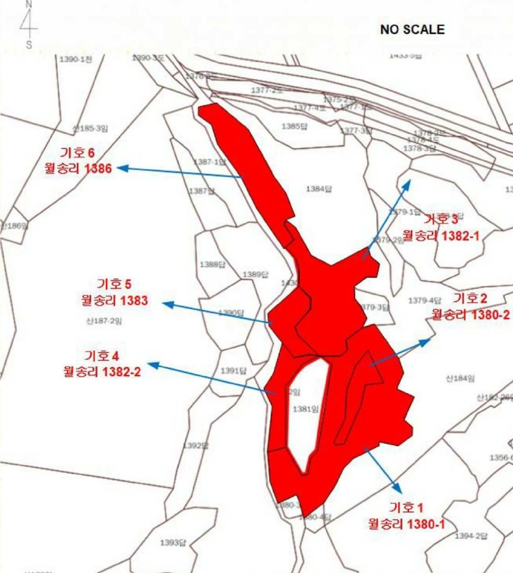 전라남도 해남군 현산면 월송리 1380-1 외 5필지 답 경매 사진 32