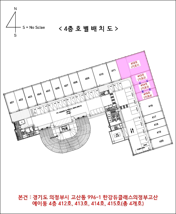 경기 의정부시 고산동 996-1, 에이동 4층412호 (고산동,한강듀클래스의정부고산) 외 3개호 지식산업센터 경매 사진 42