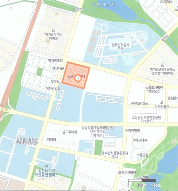 전남 나주시 빛가람동 186-1, 나동 1층에이-107호 (빛가람동,게토333지식산업센터) 근린상가 경매 사진 6